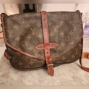 Louis Vuitton Brown Monogram Double Sided Crossbody Bag